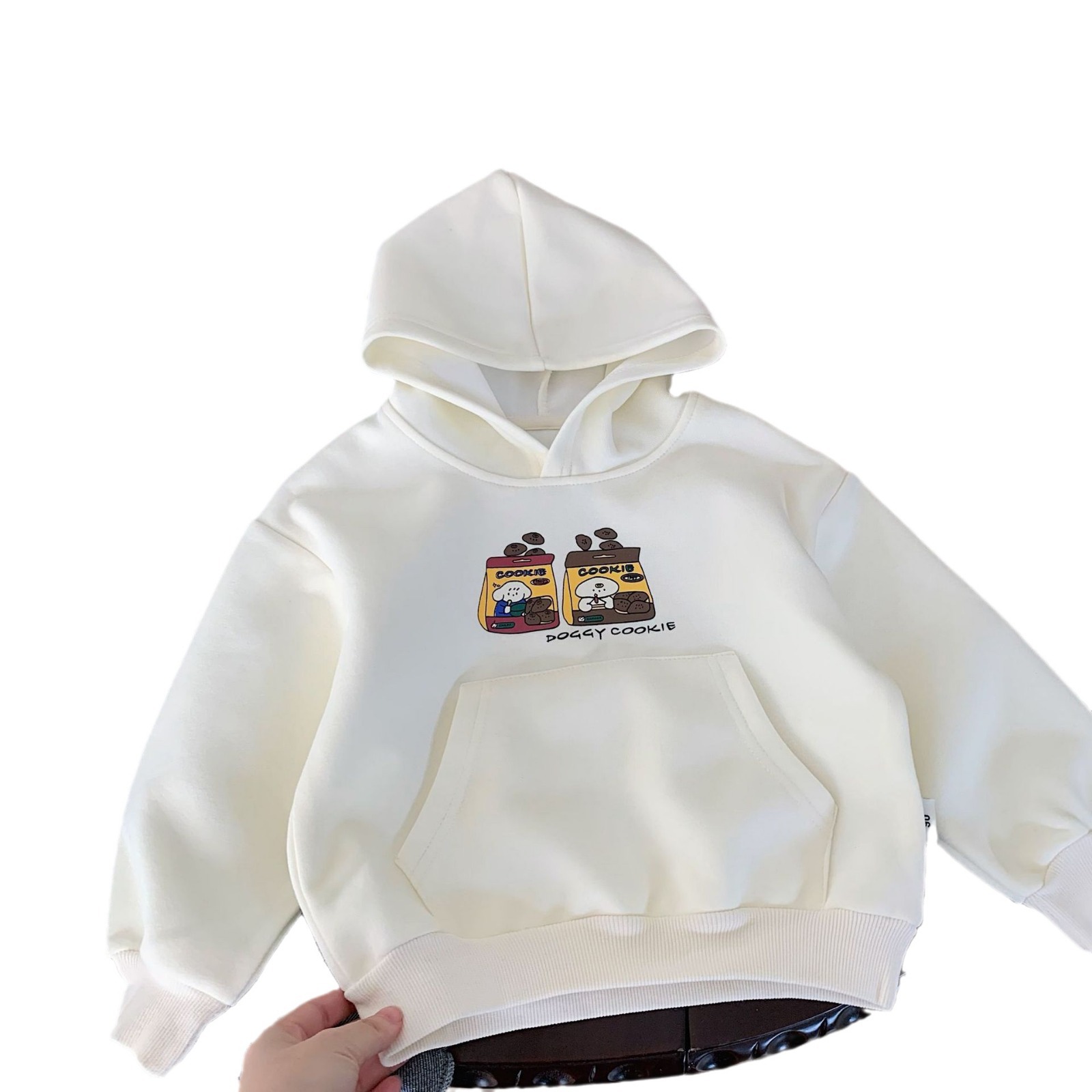 Chlapecká mikina s kapucí s kresleným potiskem, podzimní novinka 2024, módní a všestranný svetr pro děti, korejský vzor_voghion.com