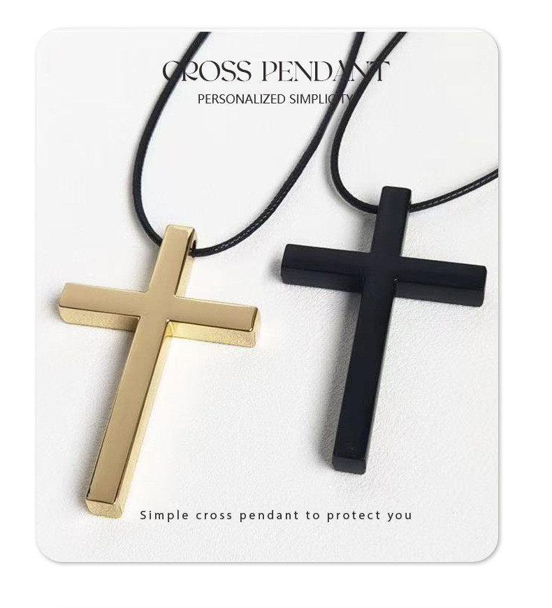Alloy titanium steel car pendant personality car safety pendant rearview mirror pendant high-grade cross ornaments gifts