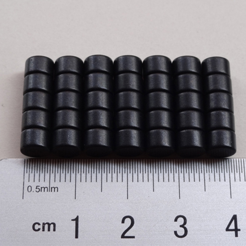 【厂家直供】黑色强磁 表面镀黑色强力钕铁硼磁铁环氧树脂黑磁铁