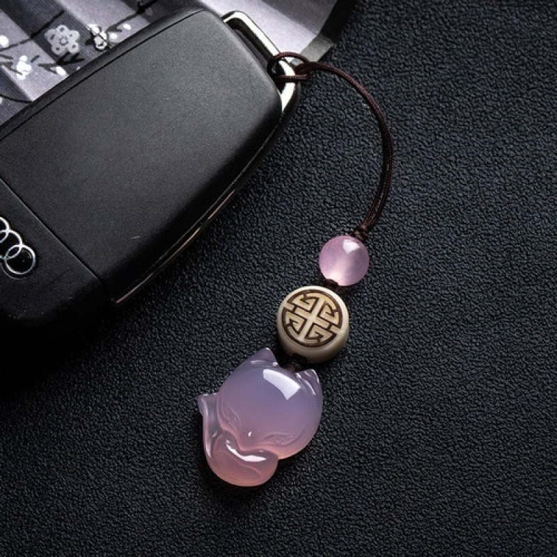 Little Fox Phone Chain Pendant Keychain Imitation Agate USB Flash Drive Pendant Women's Coin Purse Ornament Accessory Decoration Little Fox Phone Chain Pendant Keychain Imitation Agate USB Flash Drive Pendant Women's Coin Purse Ornament Accessory Decoration