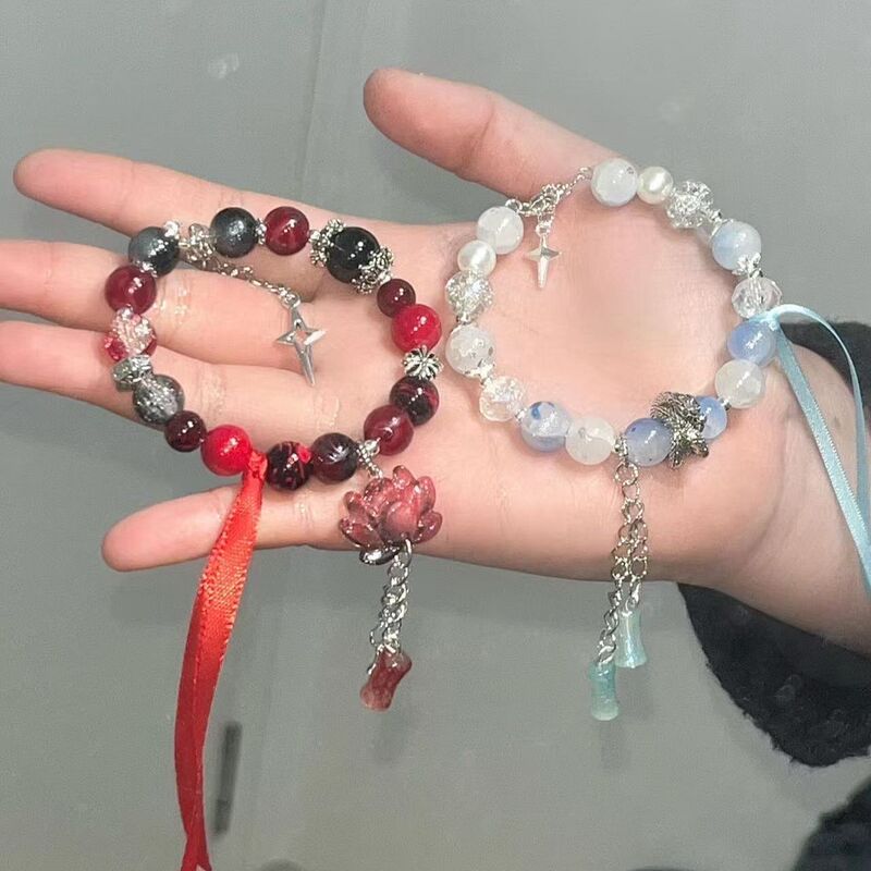 Nezha: the Demon Boy Who Upsets the Sea Impression Anime-Inspired Bracelet, 2D Couple and Friendship Gift, Beaded Student Bracelet