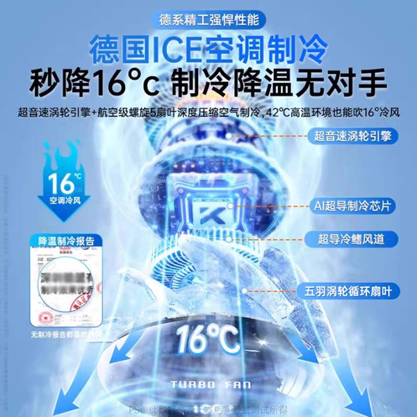 2025 new desktop fan 100-speed high-speed cycling fan charging…