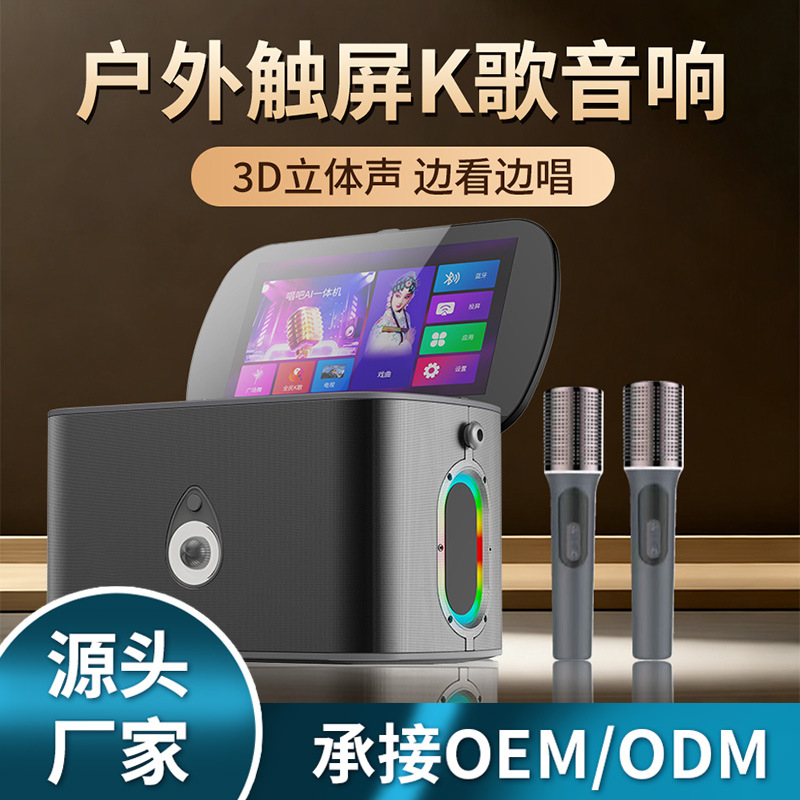 Factory Price Outdoor Home Ktv Audio Microphone Karaoke Wireless Microphone All-In-One Bluetooth Speaker Audio and Video