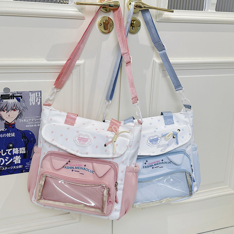 Nueva mochila escolar de nailon de gran capacidad, moderna y bonita, para estudiantes de primaria, bandolera portátil, venta al por mayor 2026 image 3