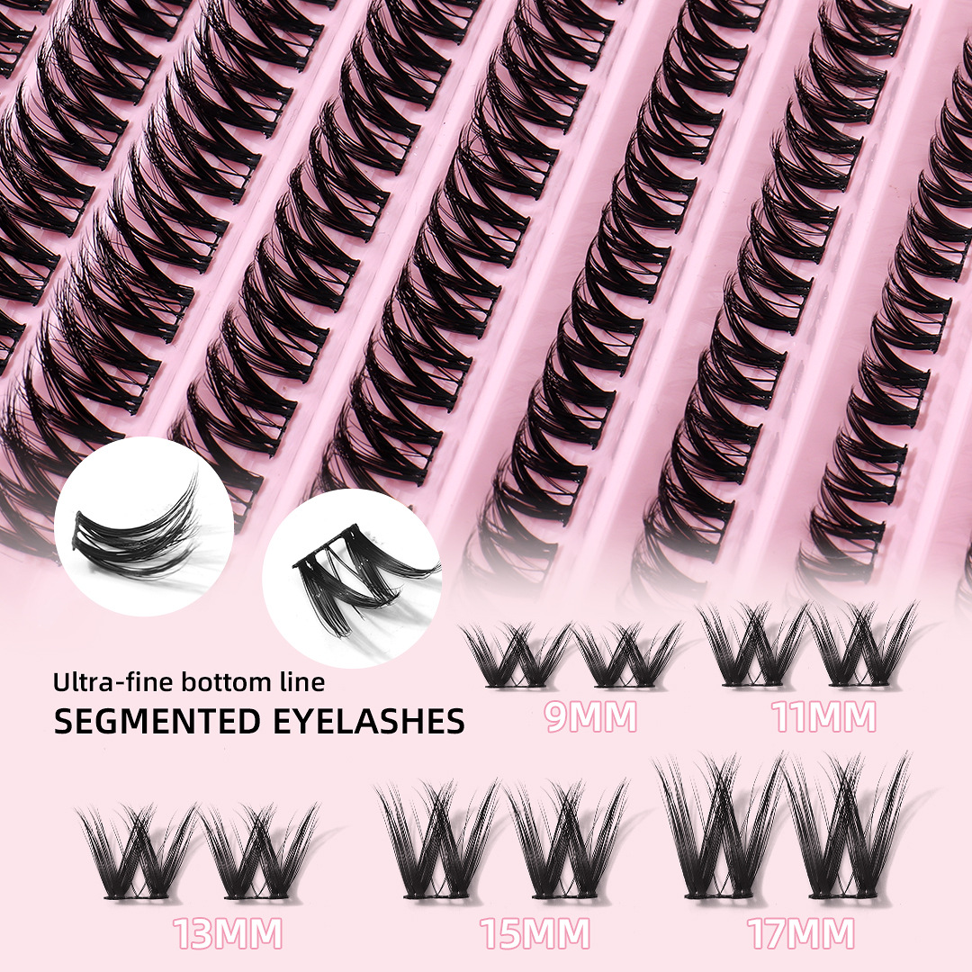 New  single cluster natural large capacity eyelashes, segmented hair, daily DIY grafting eyelashes_voghion.com