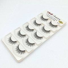 同款自然交叉編織假睫毛小惡魔日常裸妝眼睫毛五對裝廠家批發