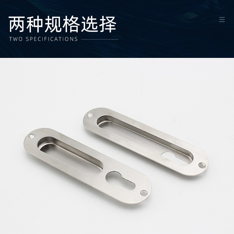 Lelang fábrica venta al por mayor 304 acero inoxidable puerta corredera cerradura 50 solo gancho push pull manija oculta cerradura puerta corredera con gancho cerradura oculta