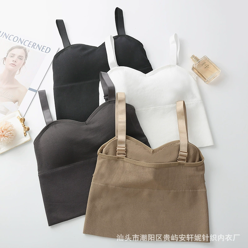 Бра-топ, базовая майка, беспроводной бюстгальтер, сексуальный топ с чашками, нижнее белье, красивая спинка