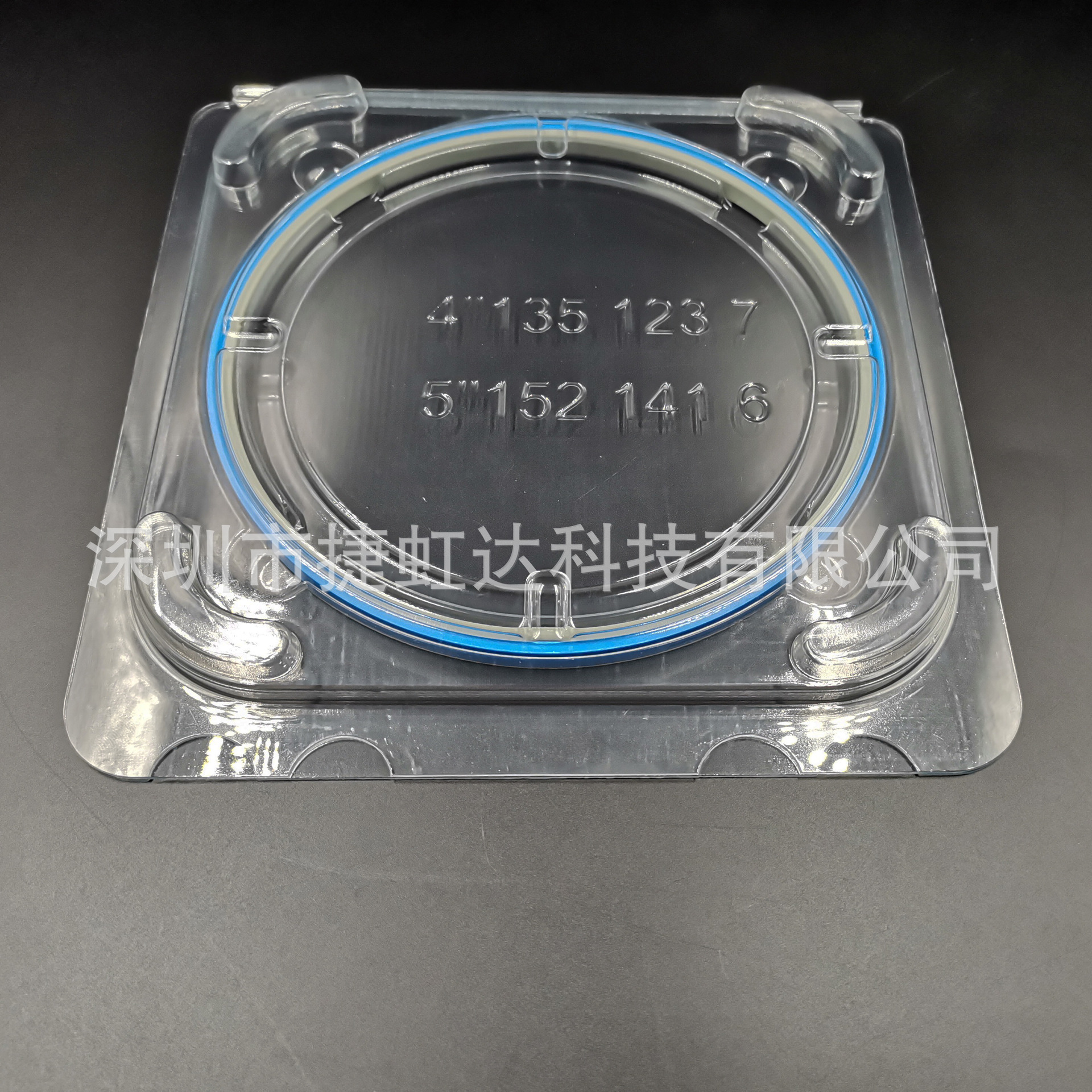 扩张子母环晶圆单片样品盒PVC透明展览盒晶圆盒晶圆包装盒