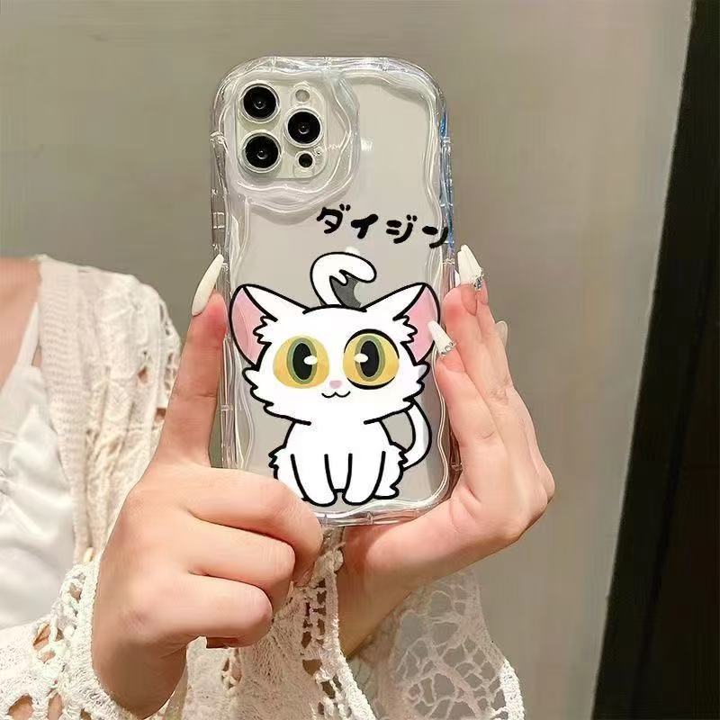 Lindo gatito para iphone16pro funda para teléfono móvil Apple 15 anti-caída 14 Japón y Corea del Sur 13promax nuevo 12x