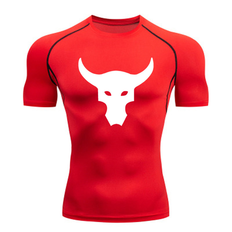 Quick dry sports base breathable elastic T-shirt for gym for…