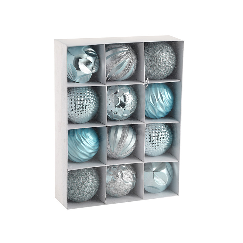 Bola de Navidad traje redondo barril caja cuadrada pintada 3cm4cm6cm decoración navideña bola colgante de Navidad bola decoración Navidad