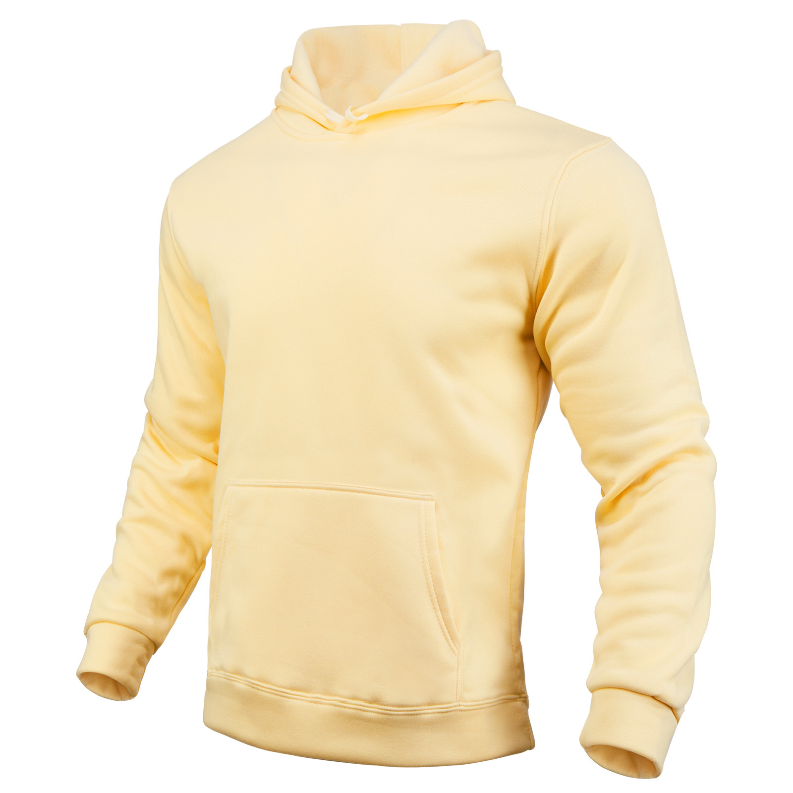 Men's Hoodie Thickened Loose Pullover Solid Colour Casual Autumn_voghion.com