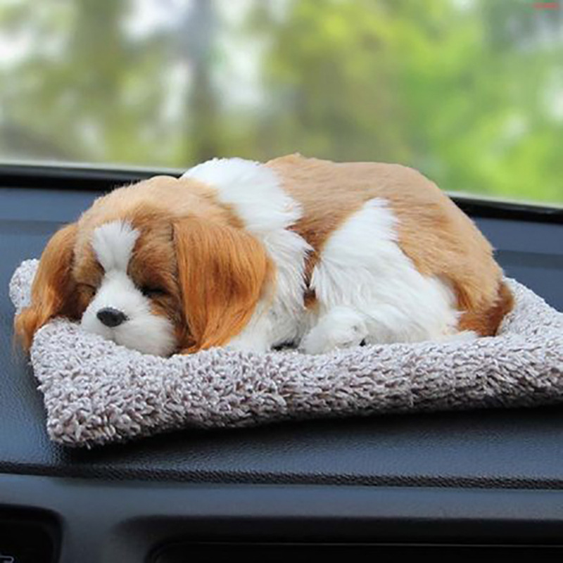 Decoraciones de automóviles adornos adorables accesorios de automóviles en línea nuevos animales de dibujos animados de perros simulados