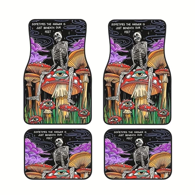 Car Floor Mats Four-Piece – Universal Foot Pad - 1-143-suit-42-3344cm-two-piece-set