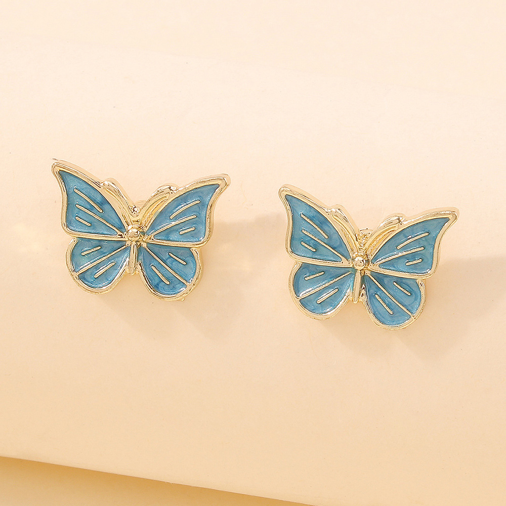 Nouvelles Boucles D&#39;oreilles Papillon Style Simple display picture 4