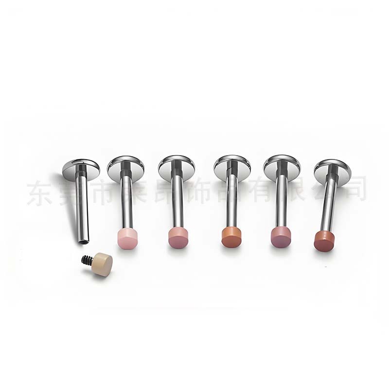 爆款F136钛平面肤色钉肉色隐形钉G23钛合金耳骨钉人体穿刺饰品头|undefined
