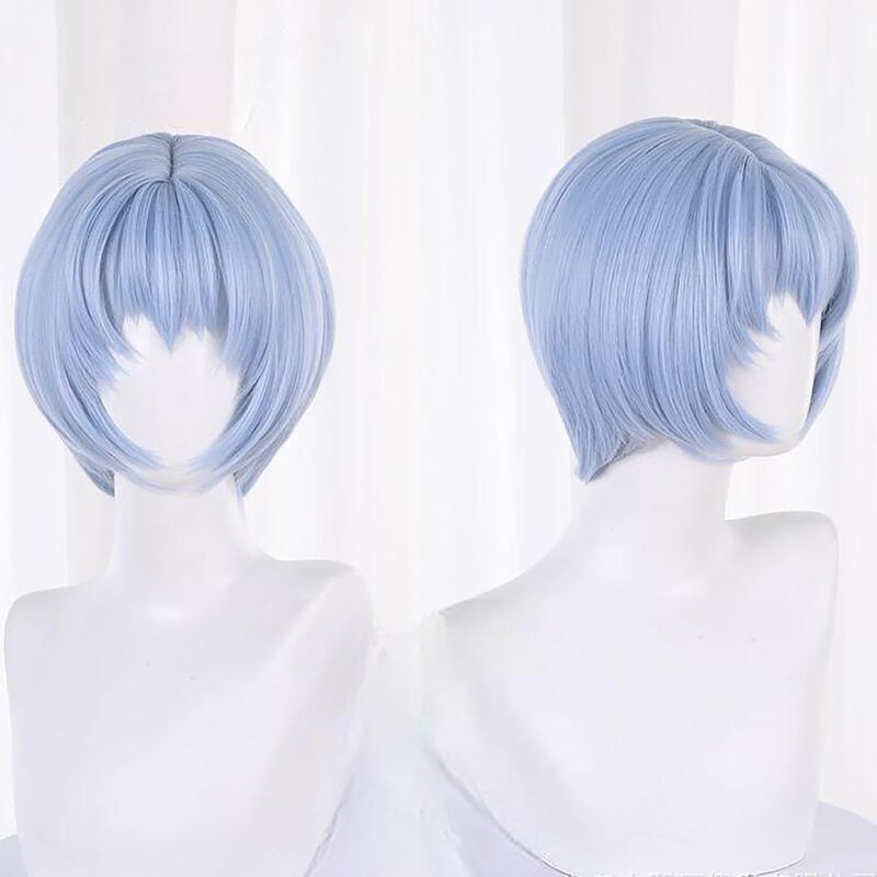 Eva Neon Genesis Evangelion Rei Ayanami Light Blue Cosplay Wig Rei Ayanami Short Hair Rei Ayanami