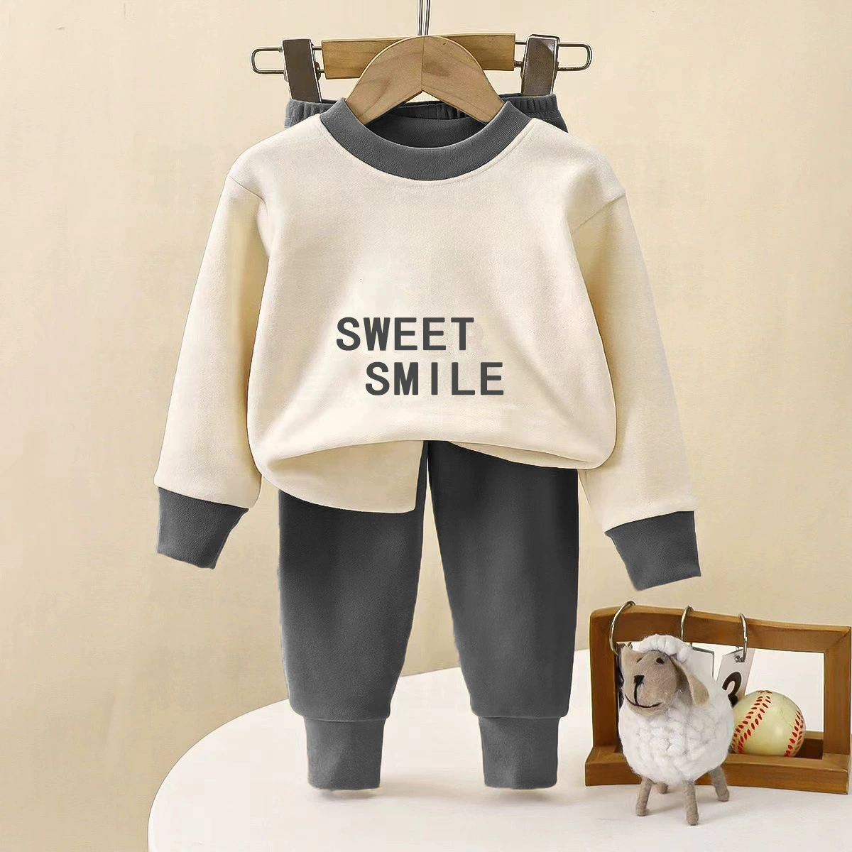 新款儿童家居服可外穿衣服套装秋冬保暖内衣儿童秋裤睡衣男童女童