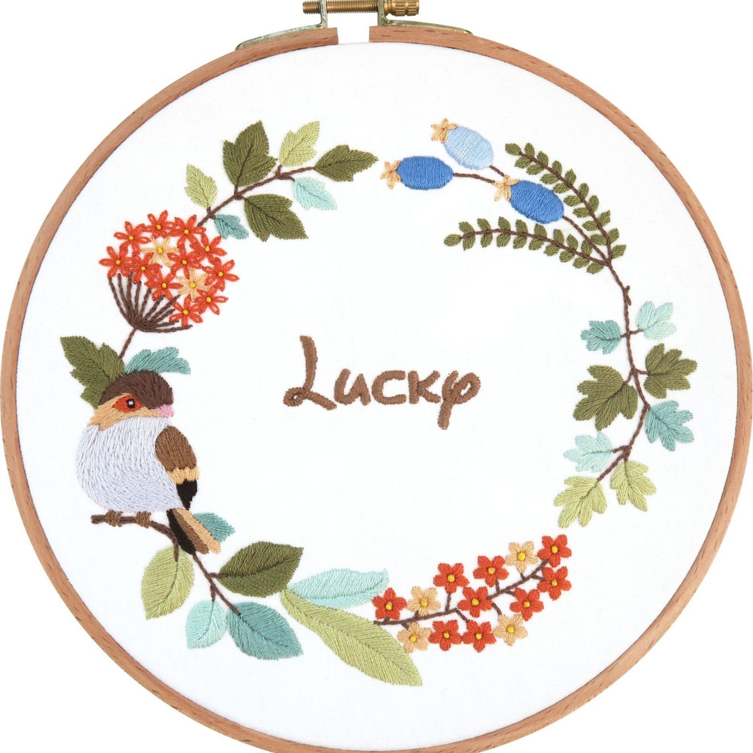 Paquete de material de bricolaje hecho a mano con bordado de búho