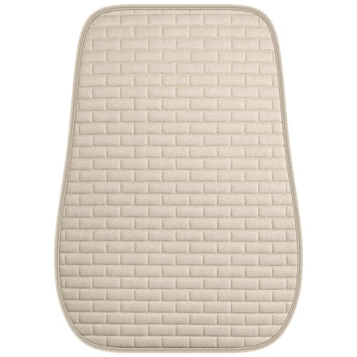 Four Seasons Pad, Car Seat Cushion Four Seasons - long-plaid-linen-backrest-beige-look-at-color-selection