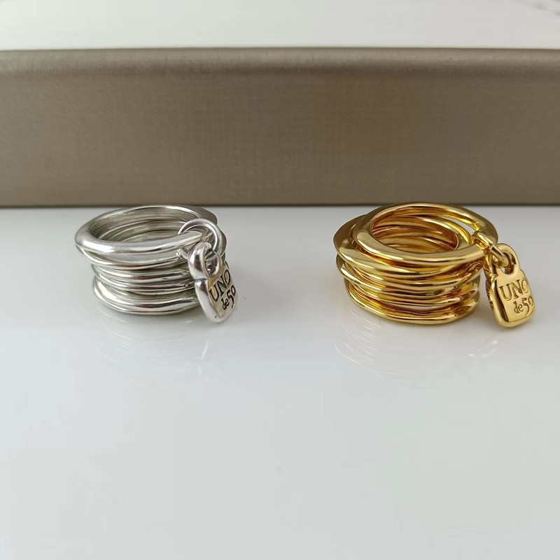 17g Weight Rings Classification 1 Piece Quantity Wholesale Jewelry Streetwear Letter Lock Copper Plating Rings
