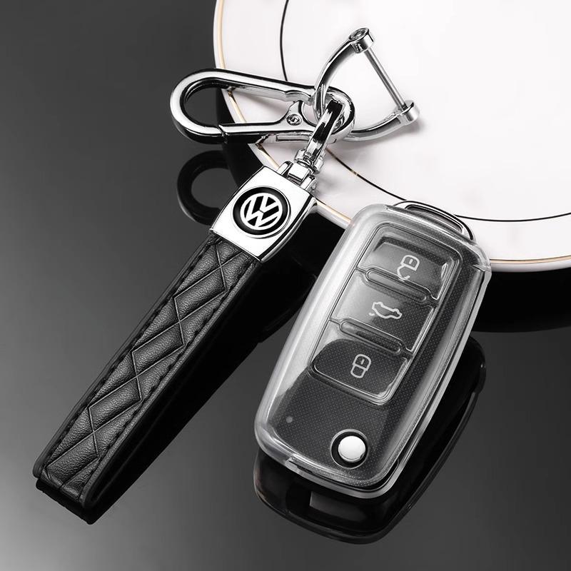 大众途观钥匙套专用桑塔纳高尔夫速腾宝来朗逸polo捷达车钥匙包壳