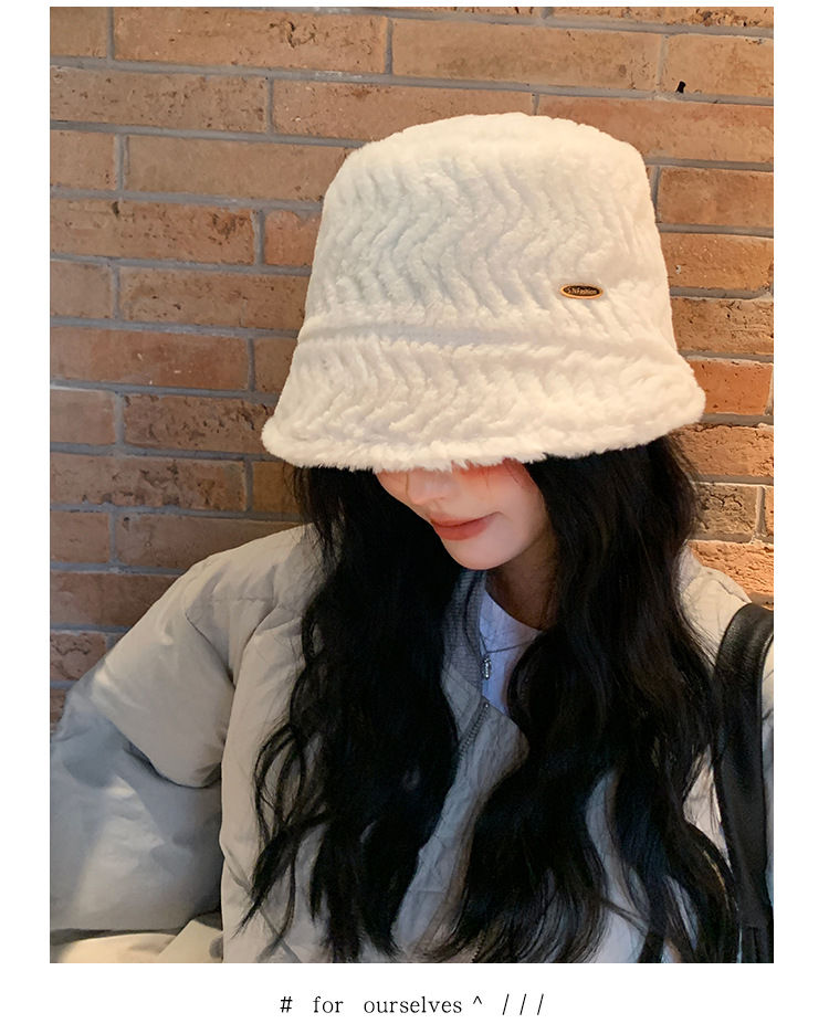 Cappello a secchiello in peluche per donna cappello invernale_voghion.com