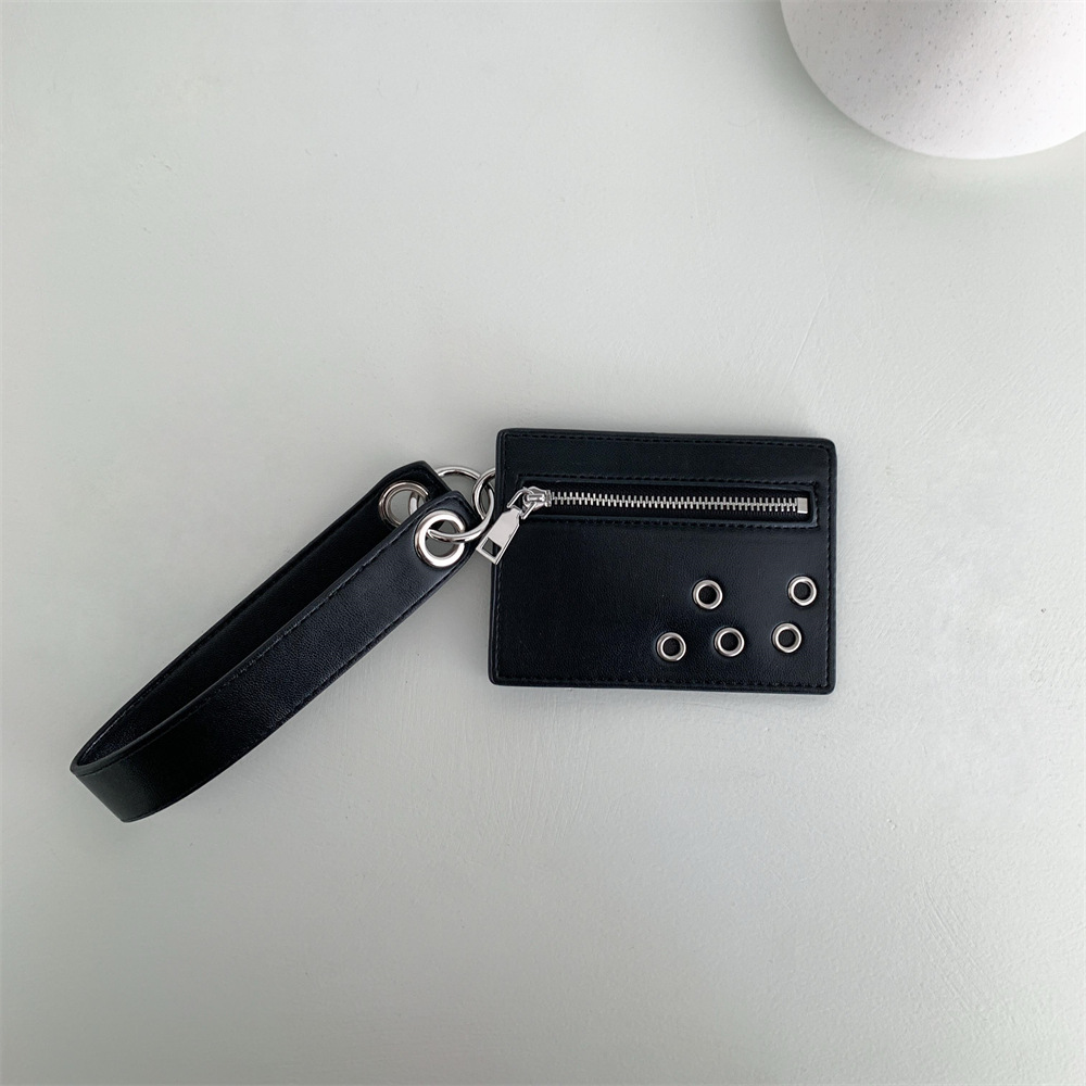New Stylish Mini Id Card Holder Pu Leather Studded Niche Decorative Small Bag Fashion Key Coin Purse Handbag