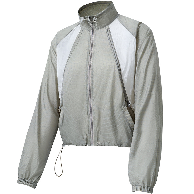 KK & uvno Ropa de protección solar Ropa de protección solar UV Chaqueta de moda ligera y transpirable para mujeres de verano