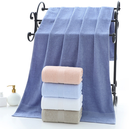 All pure cotton large bath towel wholesale 70*140 adult household absorbent chest wrap bath towel beauty salon hotel can embroider logo