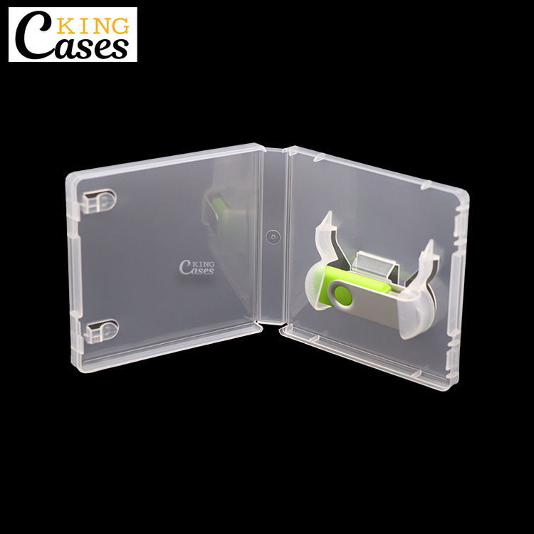 厂家批发USB塑料包装盒单个U盘塑胶收纳盒U盘包装PP盒可插封面纸