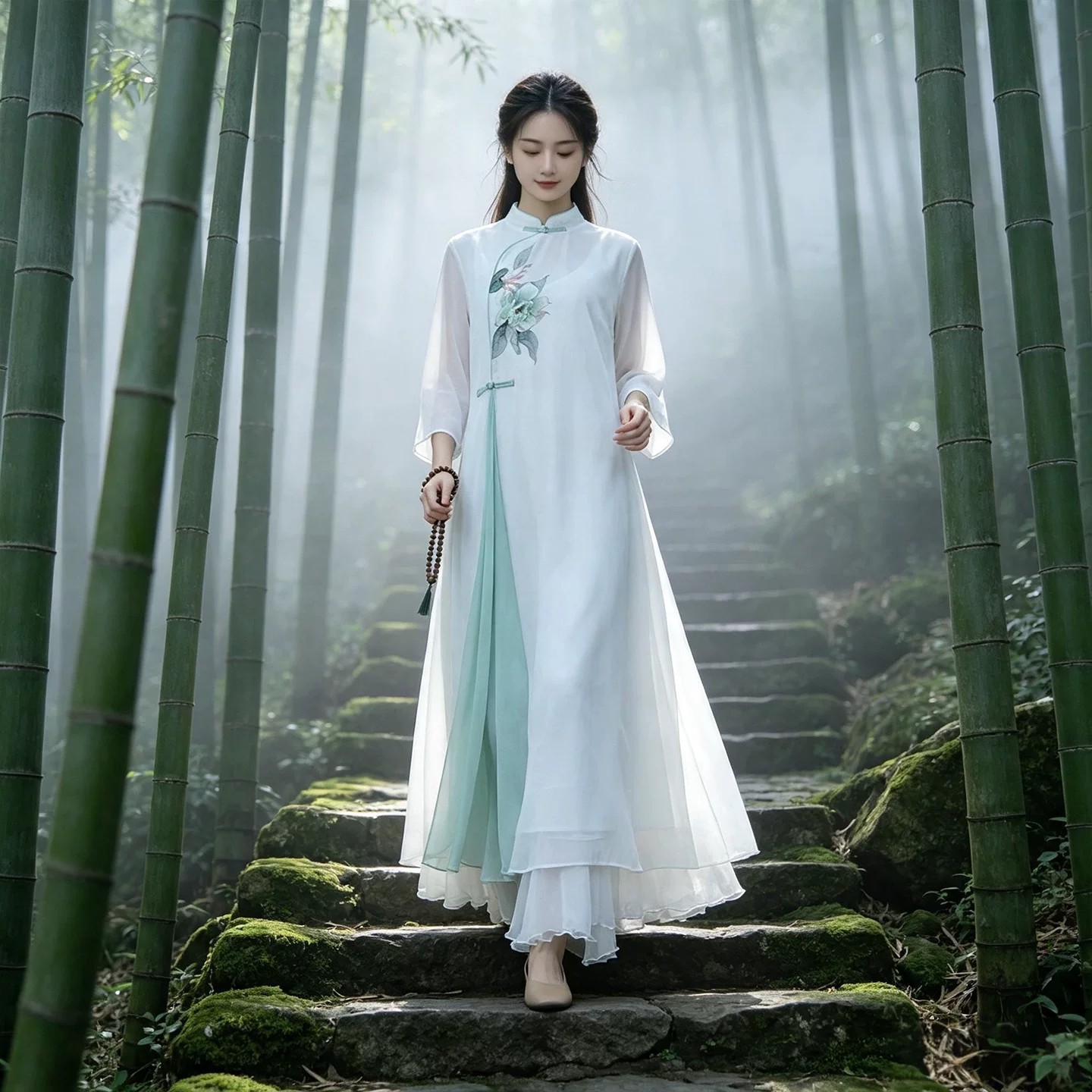 仙气飘飘疗愈师禅服女套装新中式上衣禅意风禅修居士服国风禅舞服