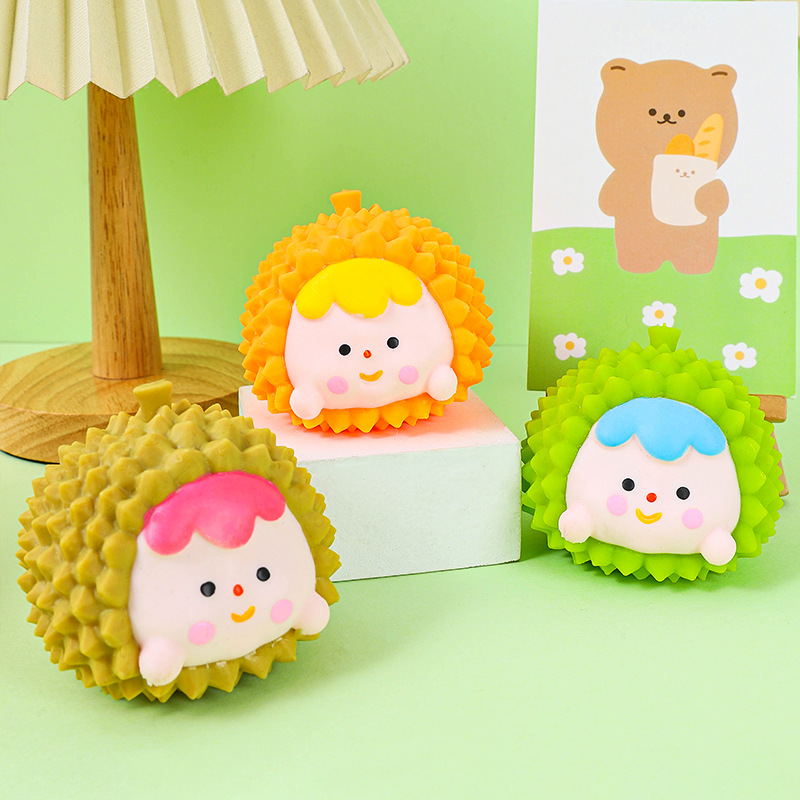 Creative durian baby pinch music cartoon food play pinch music flour durian doll decompression toy decompression artifact