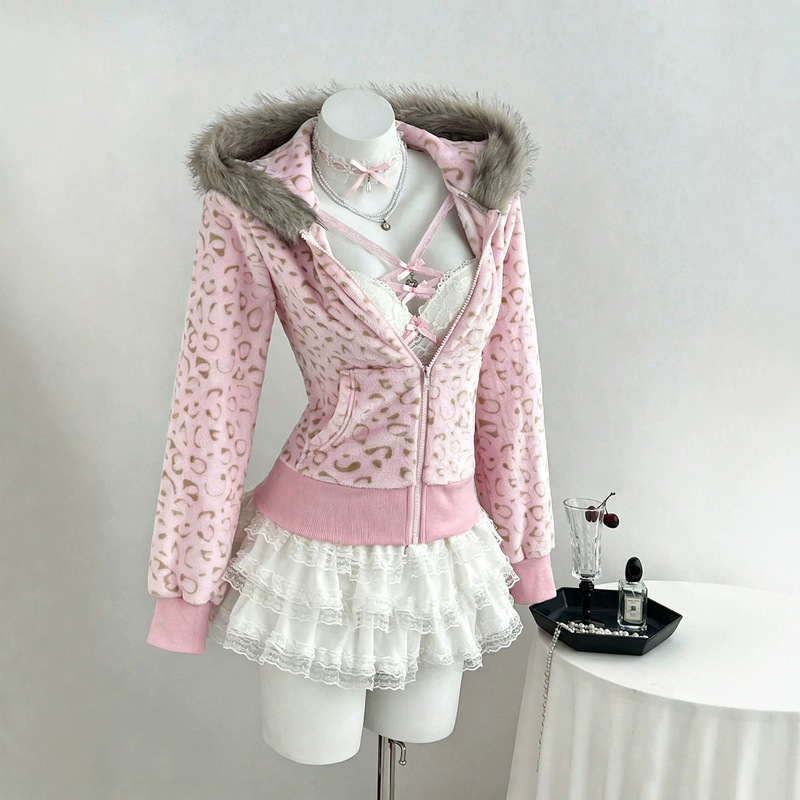 Winter high street ins trendy letter pocket hip-hop American retro style fur collar unisex jacket sweatshirt Winter high street ins trendy letter pocket hip-hop American retro style fur collar unisex jacket sweatshirt