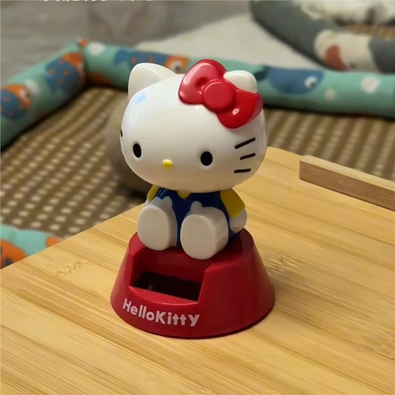 ハローキティ 車の装飾品 ソーラーハローキティ ボブルヘッド人形 中央制御装飾 車のインテリアアクセサリー|undefined