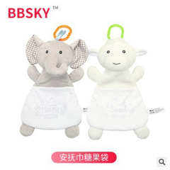 Cute Creative Cartoon Elephant Sheep Soothing Towel Baby Plush Storage Candy Bag Maternity And Baby Supplies