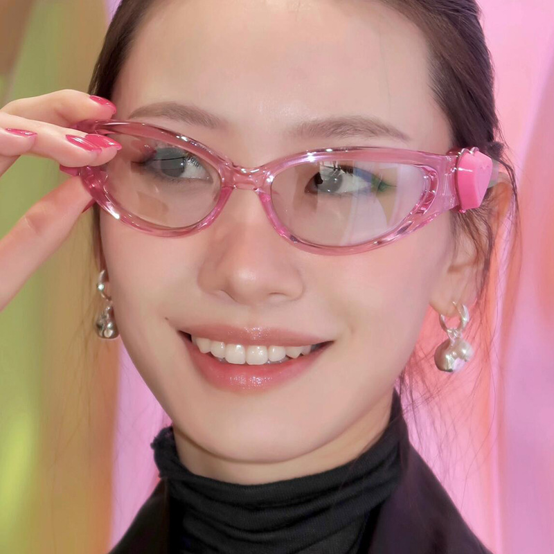 Special-Shaped Mirror Glasses Style Travel, Fashion Wear, Sun protection Occasion Personality Punk Street Heart Shape Ac UV400 Protection Special-Shaped Mirror Full Frame Women's Sunglasses