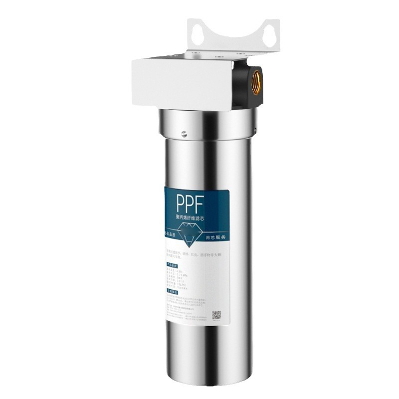 Botella de Filtro de Acero Inoxidable, Prefiltro de una Etapa, 10 Pulgadas, 20 Pulgadas, Entrada de Cobre, Filtración de Agua del Grifo, Purificación, Eliminación de Cloro, Descalcificación