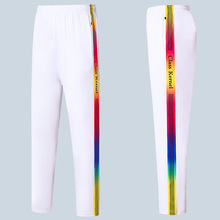 广场舞白色运动裤女夏季速干直筒南韩丝健步走佳木斯校服裤子团购