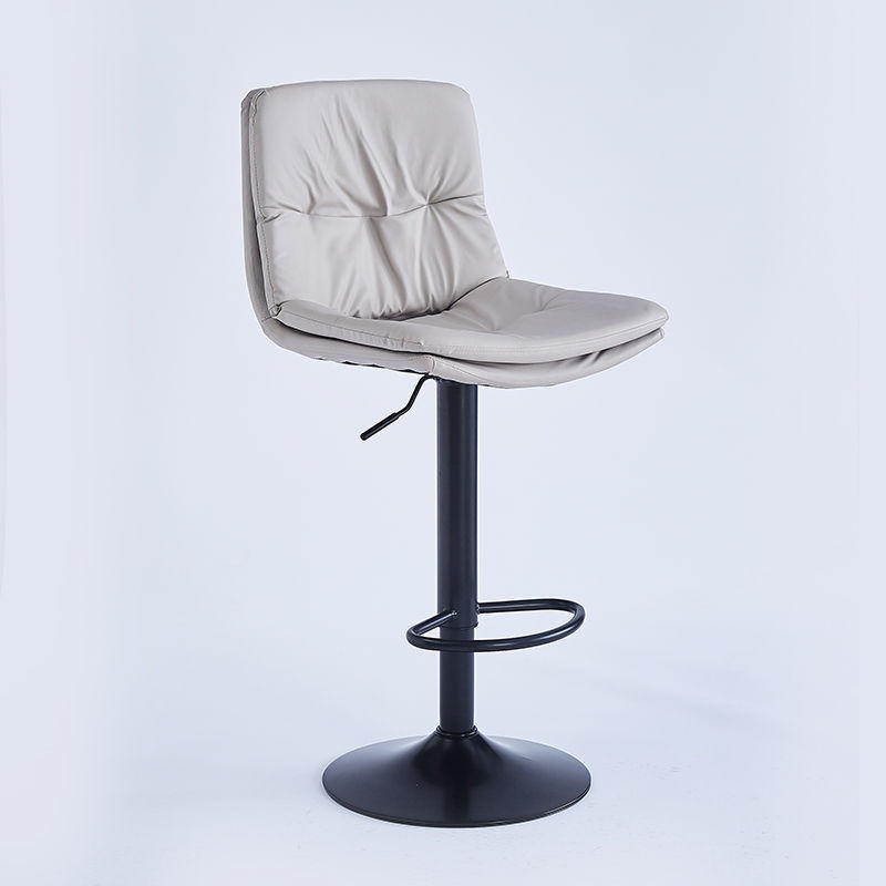 Silla de bar nórdica, respaldo moderno y simple, silla de bar de lujo, elevación y cajero giratorio, taburetes de bar altos. image 12