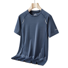 男士t恤短袖新款夏季跑步运动透气休闲冰丝弹力上衣T恤209