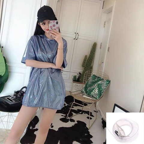 중간 길이 파란색