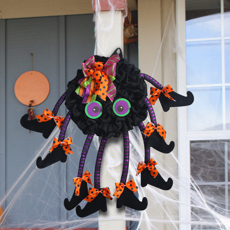 Home & Garden New Multi legged Spider Door Hanging Creative Wreath Garland Party Decorations Wholesale_voghion.com
