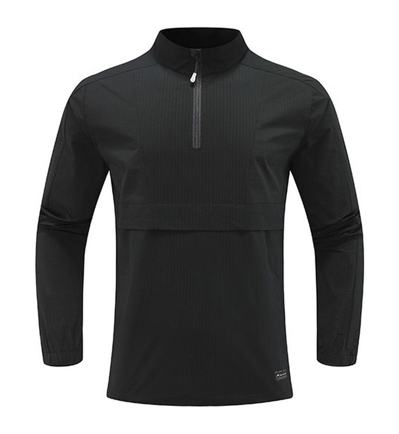 Chaqueta deportiva al aire libre costura de moda camiseta deportiva de manga larga para hombre ropa casual suelta ropa deportiva para correr top