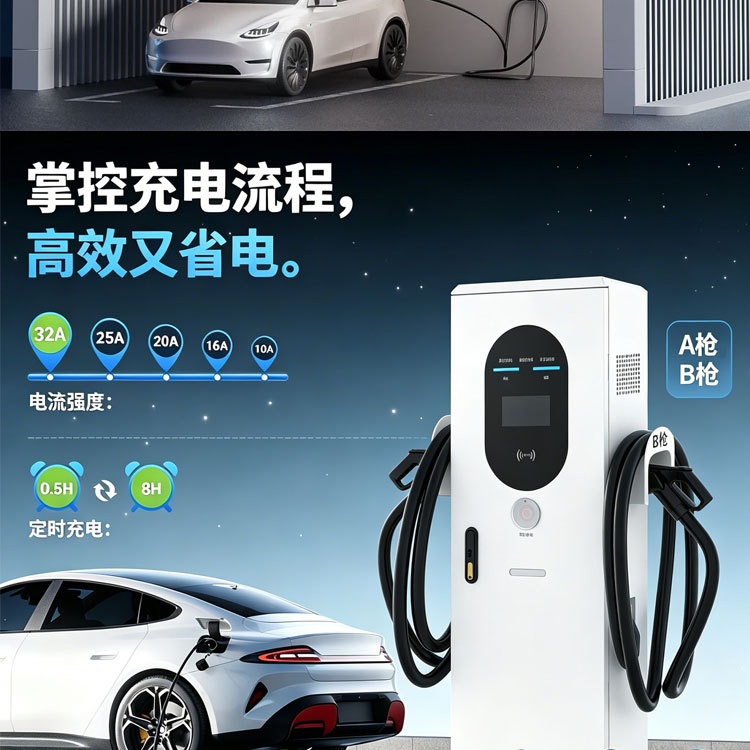 7Kw New Energy Electric Hybrid Car Household and Commercial Universal 32A Ac Charging Station for New Energy Vehicles Fast Charging