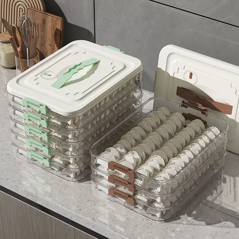 饺子盒家用食品密封盒厨房冰箱纳盒整理神器馄饨盒保鲜速冻冷冻用