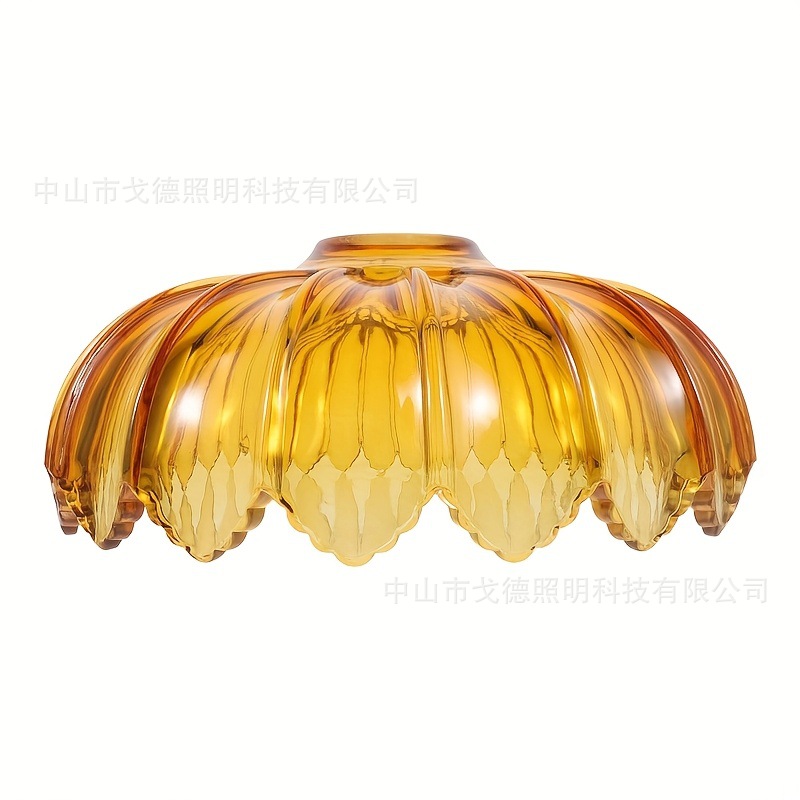 독립적인 종이상자 내부에 발포 포장재가 들어 있는 코냑 색상 호박 모양 갓 (D26*H10cm)