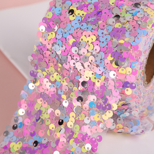 6/ 8 cm 10 yards Symphony oily sequin embroidery clothing headwear hair accessories fabric ribbon