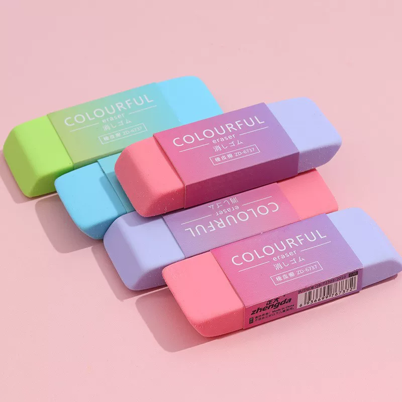 Eraser, teaching two-color stationery for students